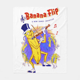Circa 1950 Banana Flip lakan musikutskrift Fleecefilt