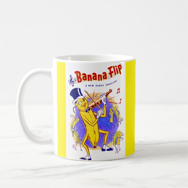 Circa 1950 Banana Flip lakan musikutskrift Kaffemugg (Vänster)