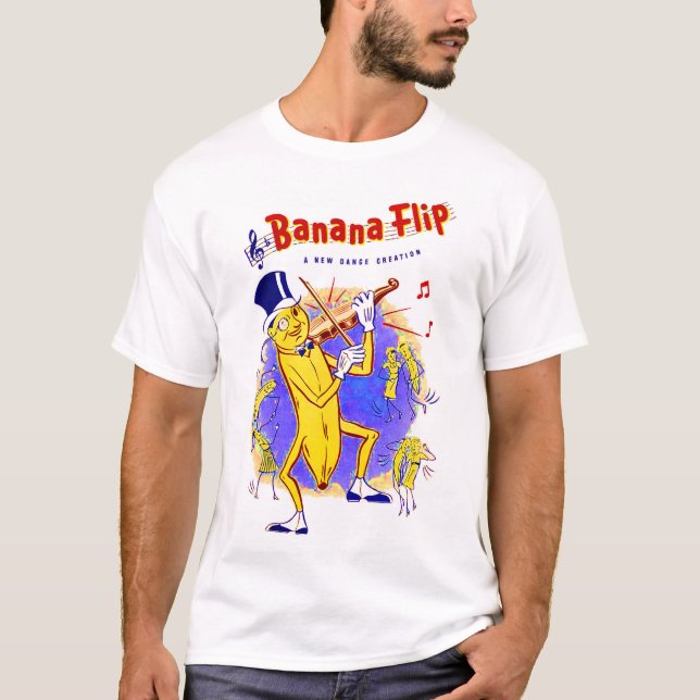 Circa 1950 Banana Flip lakan musikutskrift T Shirt (Framsida)