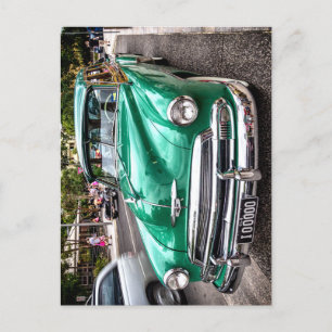 Circa 1951 Chevrolet, Deluxe Stationwagon i grönt Vykort