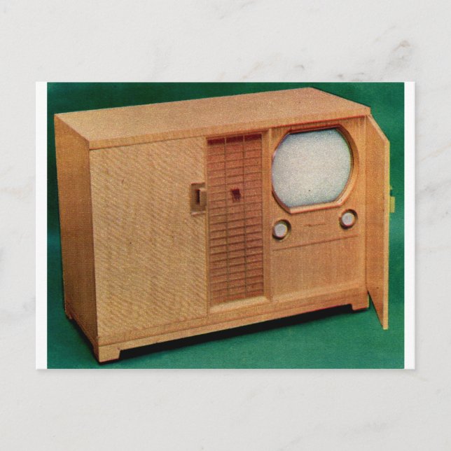Circa 1951 TV-apparat danska modernt nr 2 Vykort (Framsida)