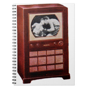 Circa 1951 TV-boxning Anteckningsbok Med Spiral