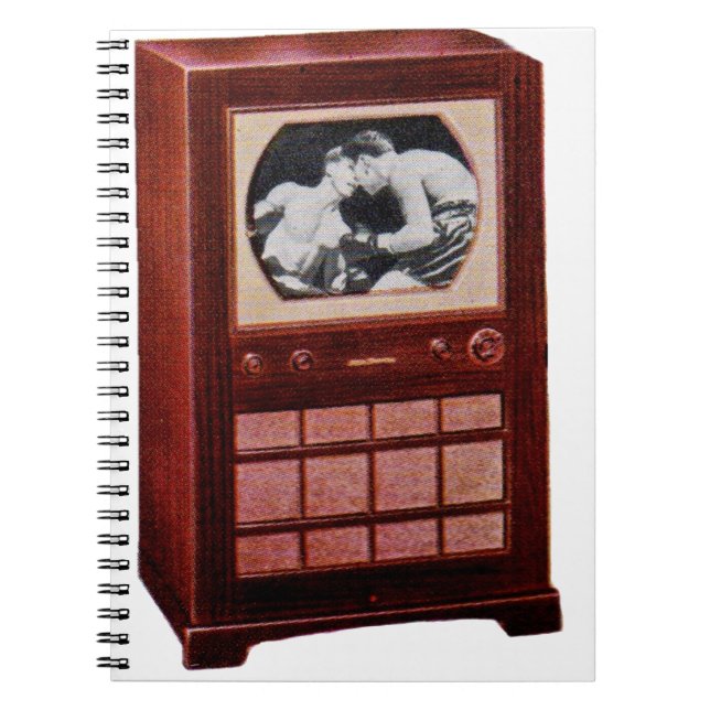 Circa 1951 TV-boxning Anteckningsbok Med Spiral (Framsidan)