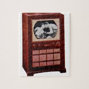 Circa 1951 TV-boxning Pussel