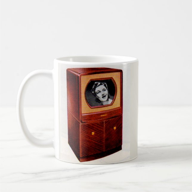Circa 1951 TV-sändare Kaffemugg (Vänster)
