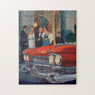 Circa 1960 röd Cadillac grille Pussel