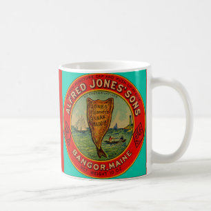 circa den Alfred Jones SonsFinnan Haddie etiketten Kaffemugg