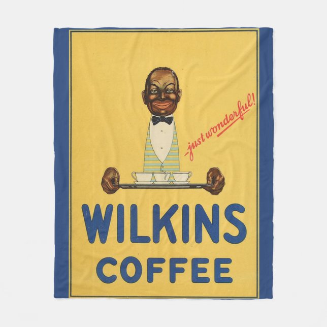 circa trycket 1930 för Wilkins kaffeannons Fleecefilt (Framsidan)