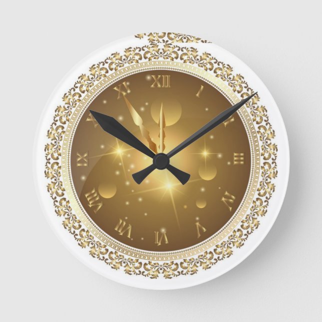 "Circadian Glow: Round Wall Clock with Illuminatio Rund Klocka (Framsida)