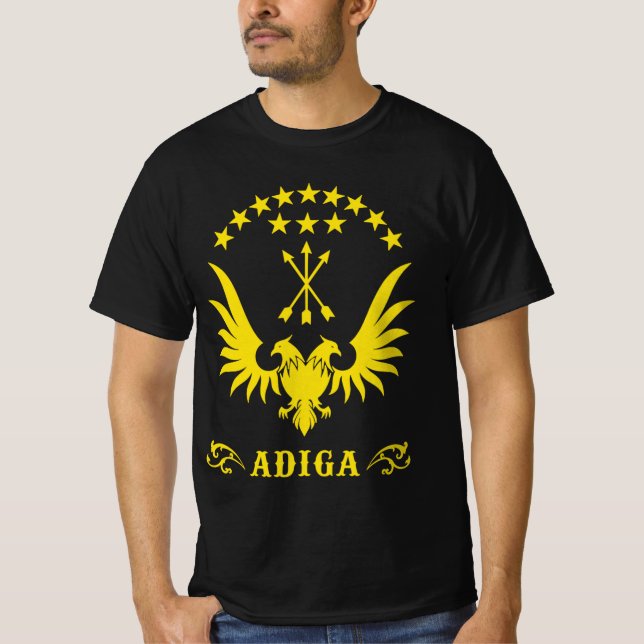 Circassian,adiga flagga,Adygea,Circassisk Flagga. T Shirt (Framsida)