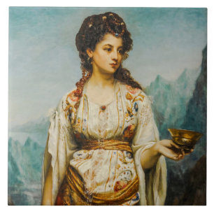 Circe by Jean Jules Bardin (1875) Kakelplatta