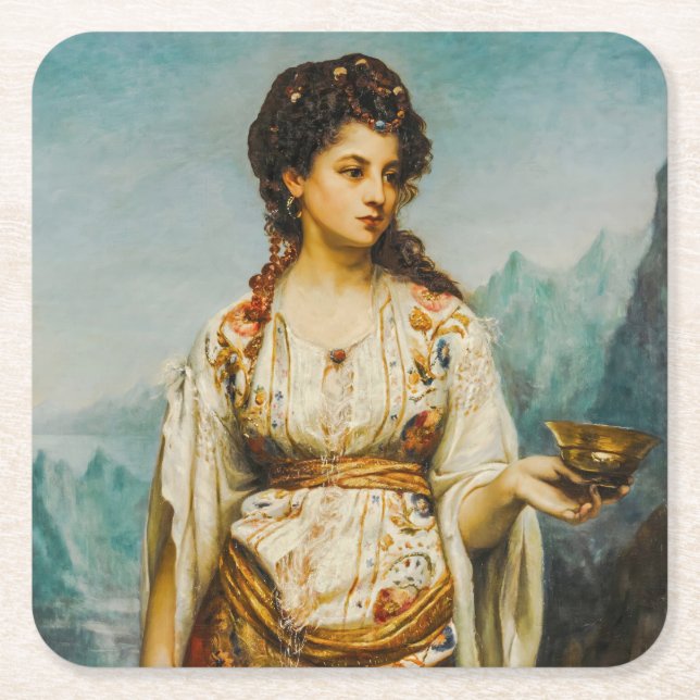 Circe by Jean Jules Bardin (1875) Underlägg Papper Kvadrat (Framsidan)