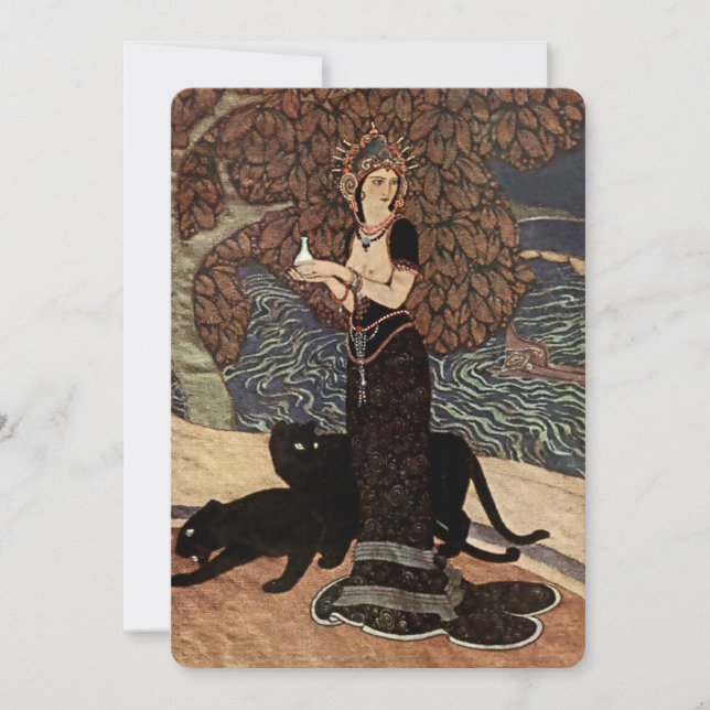 “Circe den förtrollerskan” av Edmund Dulac Inbjudningar (Framsida)