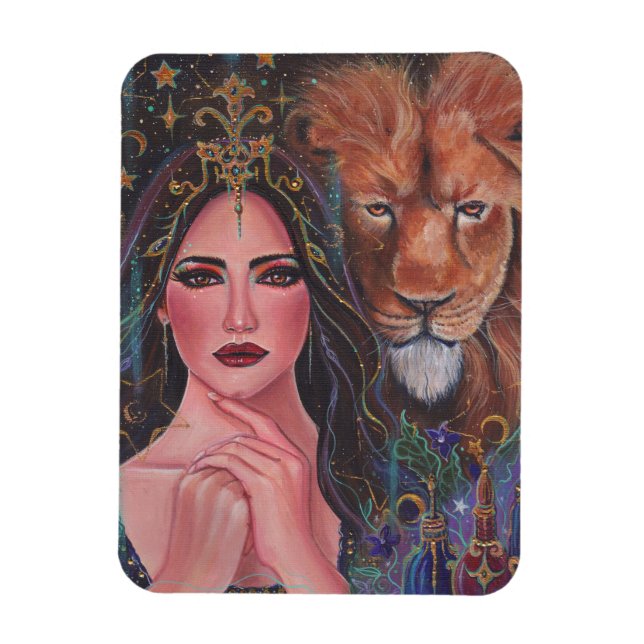 Circe gudinna Sträckt Canvas Print av Renee  Magnet (Vertikal)