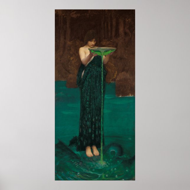 Circe Invidiosa (1892) av John William Waterhouse Poster (Framsidan)