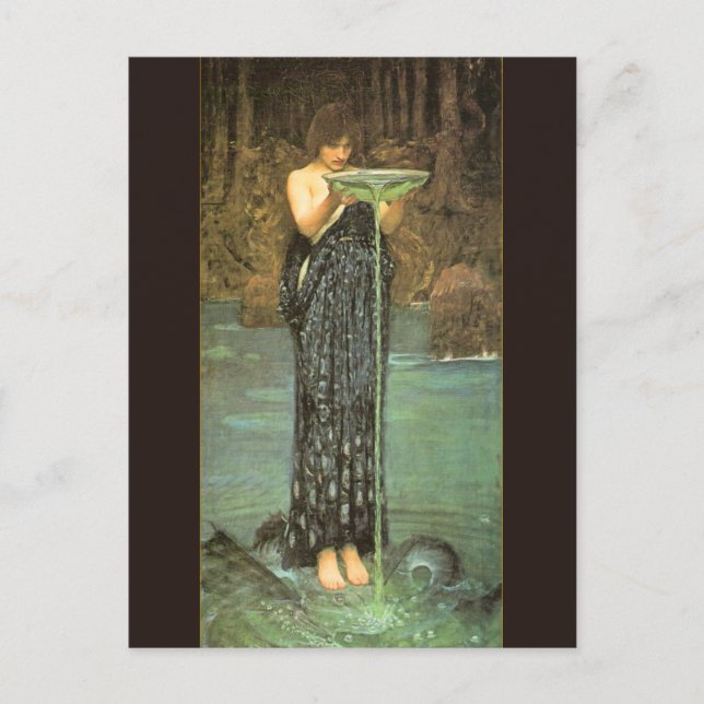 Circe Invidiosa - 1892 av John William Waterhouse Vykort (Framsida)