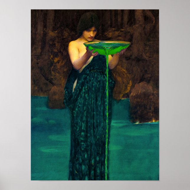Circe Invidiosa, 1892 by John William Waterhouse Poster (Framsidan)