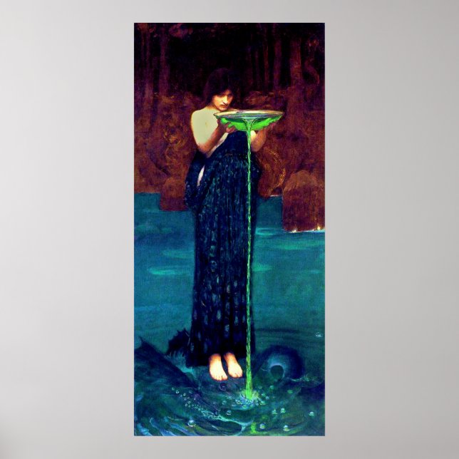 Circë Invidiosa (1892)~ Fine Art Canvas Poster (Framsidan)