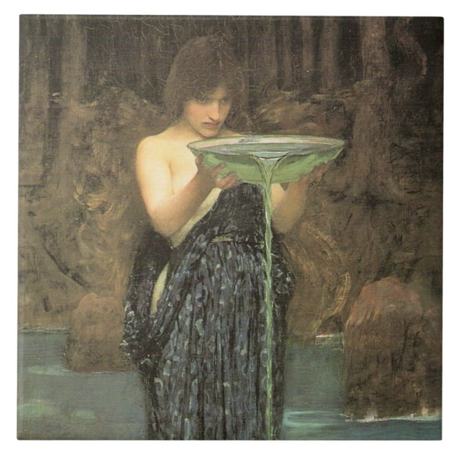 Circe Invidiosa av J W Waterhouse 1892 Kakelplatta (Framsidan)