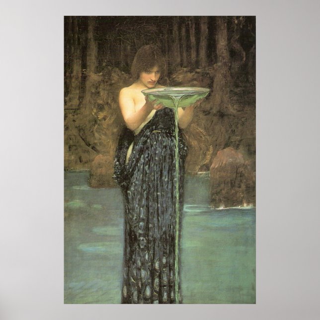Circe Invidiosa av J W Waterhouse 1892 Poster (Framsidan)