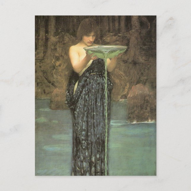 Circe Invidiosa av J W Waterhouse 1892 Vykort (Framsida)