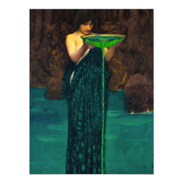 Circe Invidiosa av John William Waterhouse Fototryck (Framsidan)