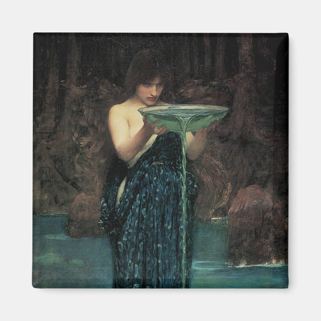 Circe Invidiosa av John William Waterhouse Magnet (Framsidan)