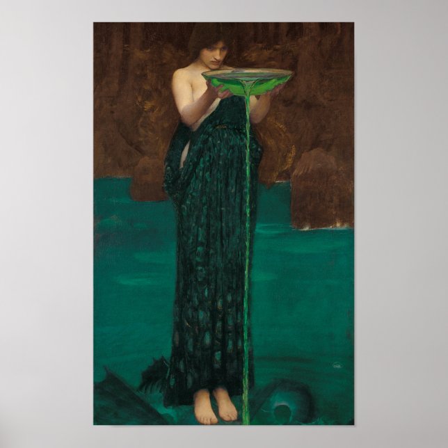 Circe Invidiosa av John William Waterhouse Poster (Framsidan)