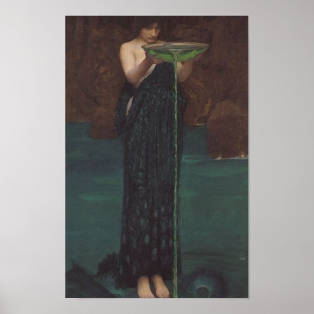 Circe Invidiosa av John William Waterhouse Poster (Framsidan)