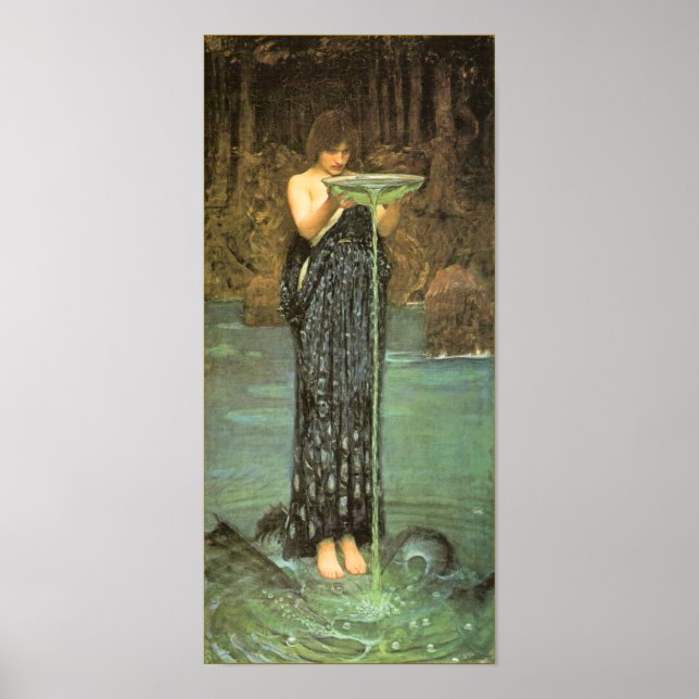Circe Invidiosa av John William Waterhouse Poster (Framsidan)