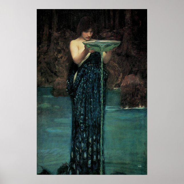 Circe Invidiosa av John William Waterhouse Poster (Framsidan)