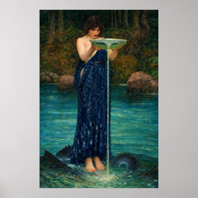 Circe Invidiosa av John William Waterhouse Poster (Framsidan)