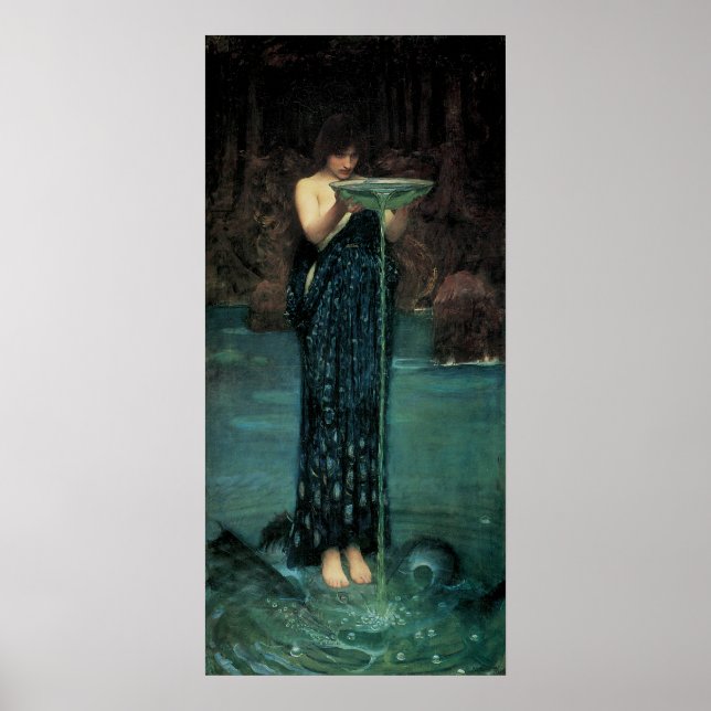 Circe Invidiosa av John William Waterhouse Poster (Framsidan)