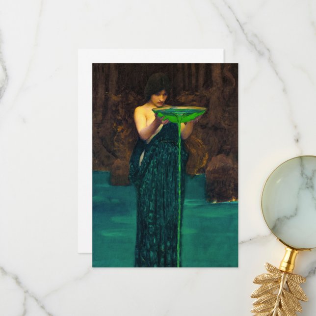 Circe Invidiosa av John William Waterhouse Tack Kort (Fram/Back In Situ)