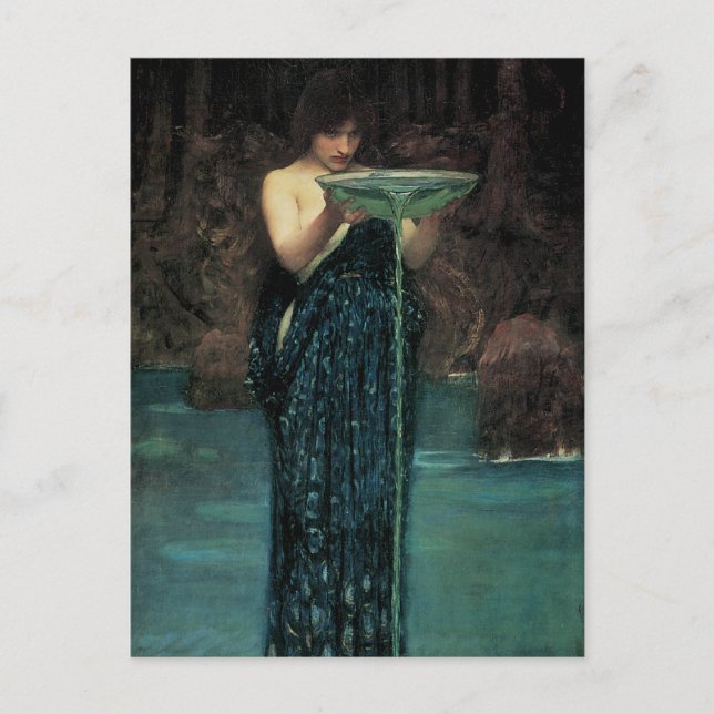 Circe Invidiosa av John William Waterhouse Vykort (Framsida)