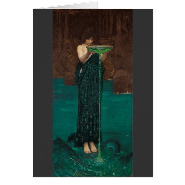 Circe Invidiosa av Waterhouse Hälsningskort (Framsidan)