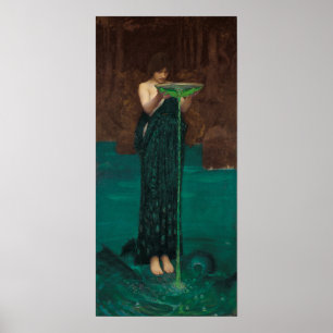 Circe Invidiosa av Waterhouse Poster