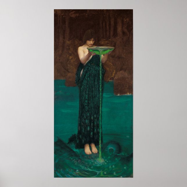 Circe Invidiosa av Waterhouse Poster (Framsidan)