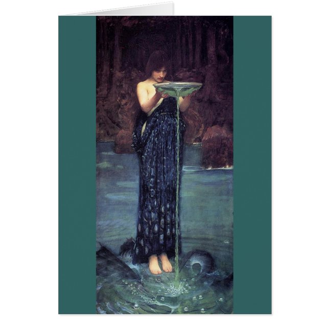Circe Invidiosa - Circe with a Ponseive Bowl Hälsningskort (Framsidan)