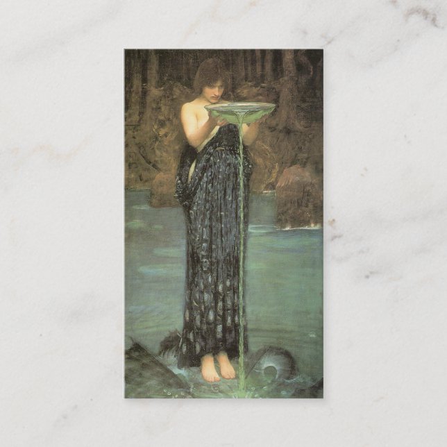Circe Invidiosa - John William Waterhouse Visitkort (Framsida)