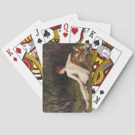Circe (kvinna och stora vilda katter) (av John Col Casinokort