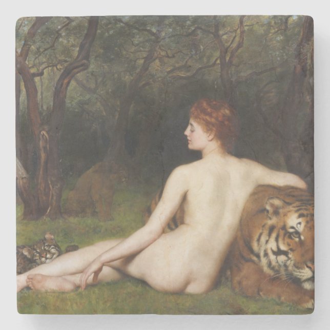 Circe (Magisk Sensuell Gudinna) (av John Collier) Stenunderlägg (Framsidan)