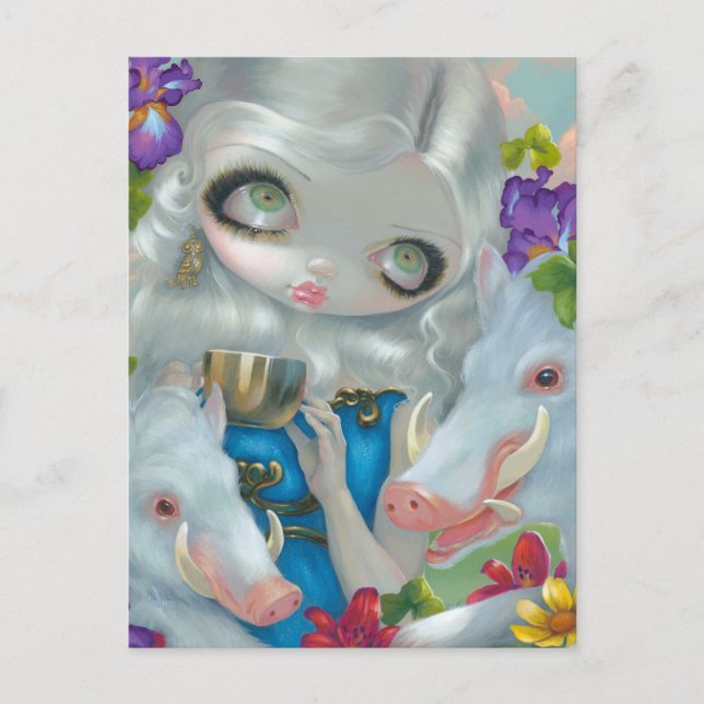 "Circe och svinen" vykort (Framsida)