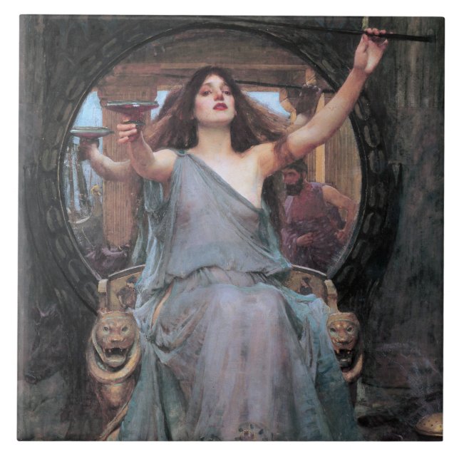 Circe Offset the Kopp to Odysseus, Waterhouse Kakelplatta (Framsidan)
