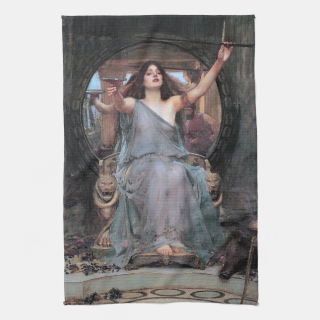 Circe Offset the Kopp to Odysseus, Waterhouse Kökshandduk (Vertikal)