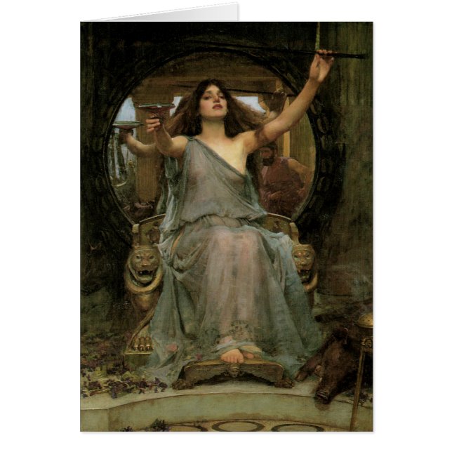 Circe Offset the Kopp to Ulysses by JW Waterhouse Hälsningskort (Framsidan)