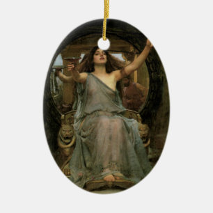 Circe Offset the Kopp to Ulysses by JW Waterhouse Julgransprydnad Keramik