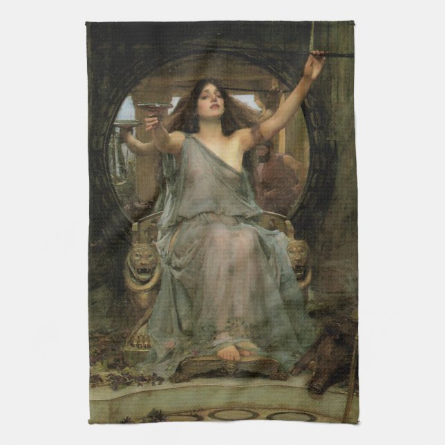 Circe Offset the Kopp to Ulysses by JW Waterhouse Kökshandduk (Vertikal)