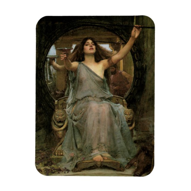 Circe Offset the Kopp to Ulysses by JW Waterhouse Magnet (Vertikal)