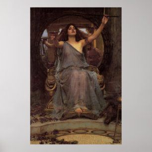 Circe som erbjuder Kopp till Ulysses Poster